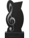 Памятник из чёрного гранита Скрипичный ключ