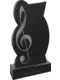 Памятник из чёрного гранита Скрипичный ключ - миниатюра 2