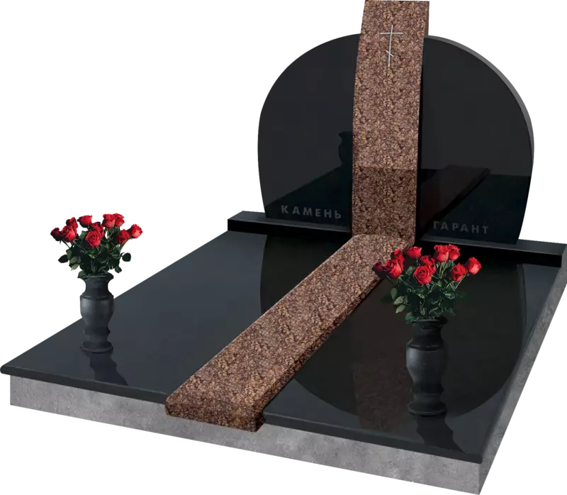 Памятник из гранита Две половины одной души - фото 2