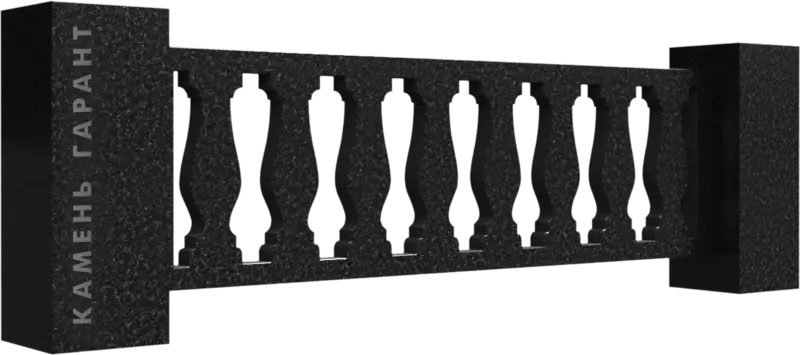 Памятник из чёрного гранита Ограда Балясины - фото 4