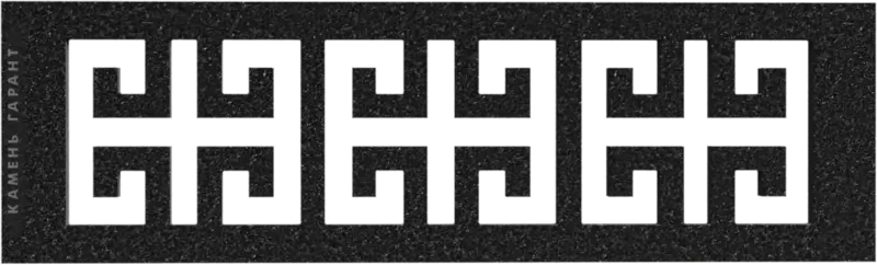 Памятник из чёрного гранита Ограда Греческая - фото 6