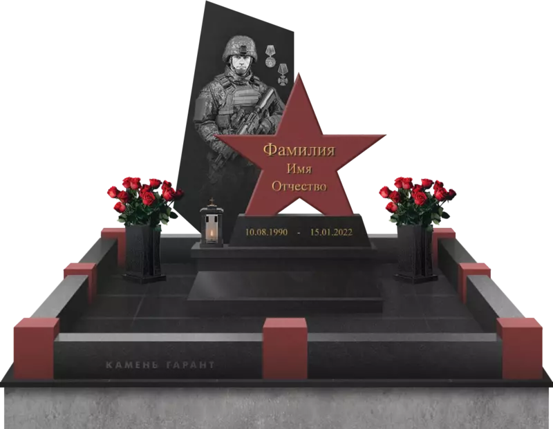 Памятник из гранита Бойцу - фото 2