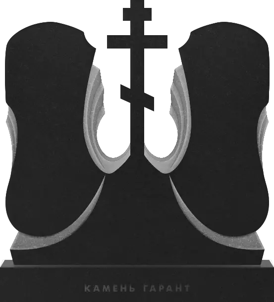 Памятник из чёрного гранита Навеки вместе