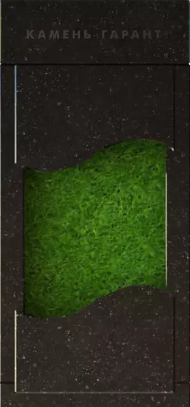 Памятник из чёрного гранита Две Волны - фото 2