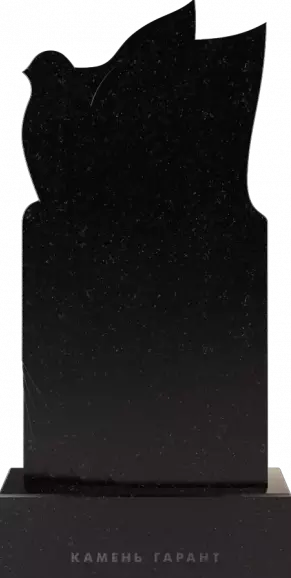 Памятник из чёрного гранита Голубь 2