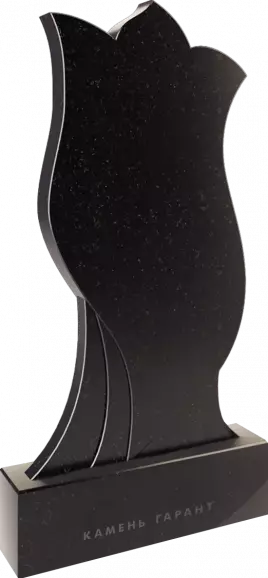 Памятник из чёрного гранита Каменный цветок 2 - фото 2