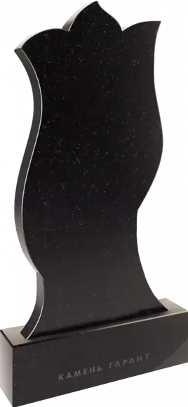 Памятник из чёрного гранита Каменный цветок 2 - фото 3