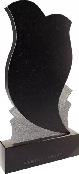 Памятник из чёрного гранита Тюльпан 1 - фото 2