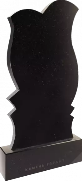 Памятник из чёрного гранита Тюльпан 1 - фото 3