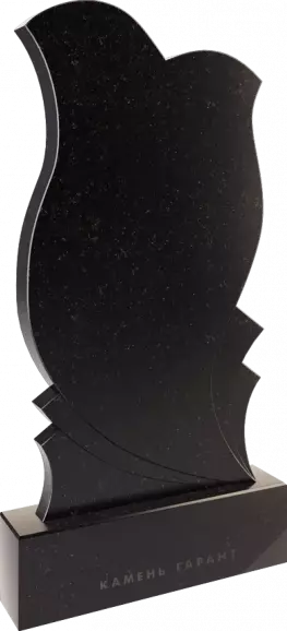 Памятник из чёрного гранита Тюльпан 2 - фото 2