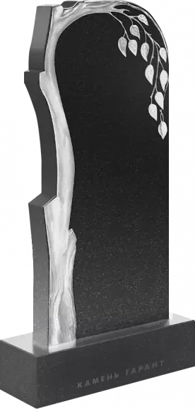 Памятник из чёрного гранита Березка 2 - фото 2