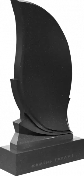 Памятник из чёрного гранита Пламя - фото 2