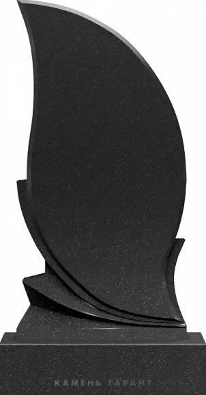 Памятник из чёрного гранита Пламя