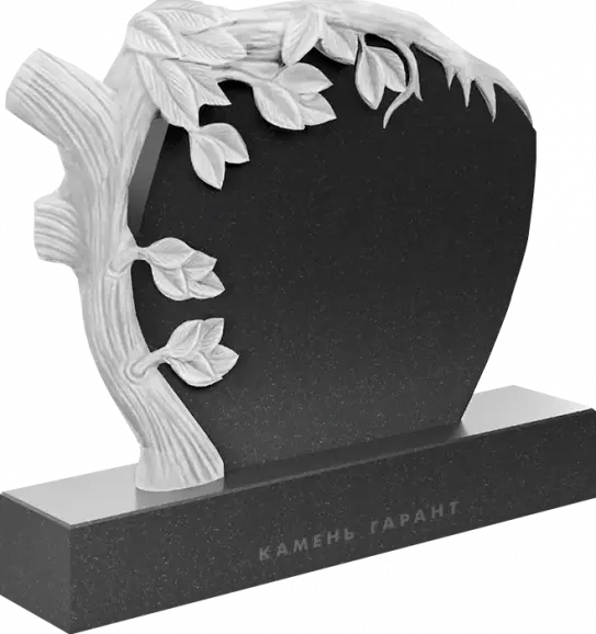 Памятник из чёрного гранита Семейное древо - фото 2