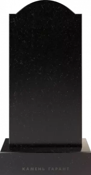 Памятник из чёрного гранита С плечами
