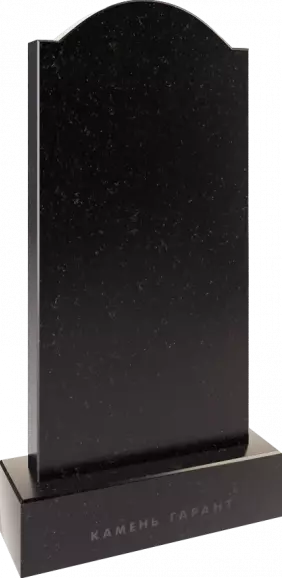 Памятник из чёрного гранита С плечами - фото 2