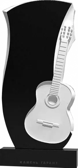 Памятник из чёрного гранита Гитара
