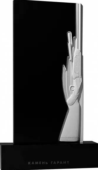 Памятник из чёрного гранита Памятник Ружье