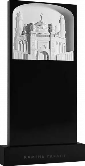 Памятник из чёрного гранита Мечеть 2