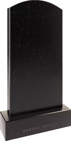 Памятник из чёрного гранита Округлый прямой - фото 2