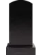 Памятник из чёрного гранита Округлый прямой