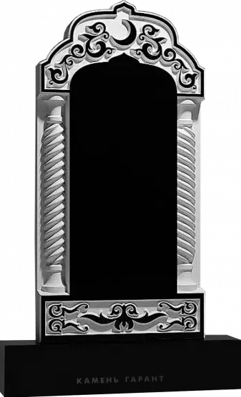 Памятник из чёрного гранита Рахмет