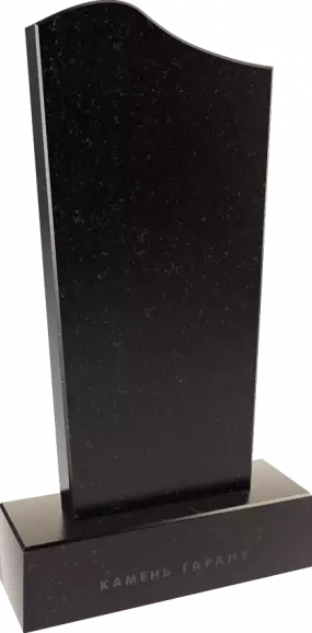 Памятник из чёрного гранита Трапеция - фото 2