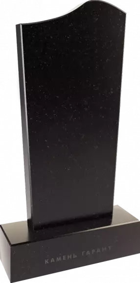 Памятник из чёрного гранита Трапеция - фото 3