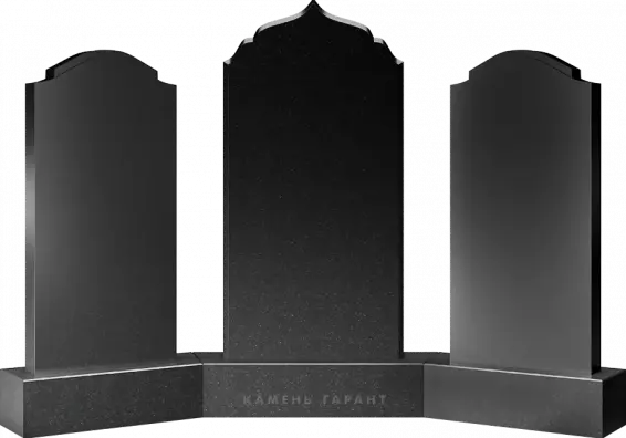 Памятник из чёрного гранита Трио Восток
