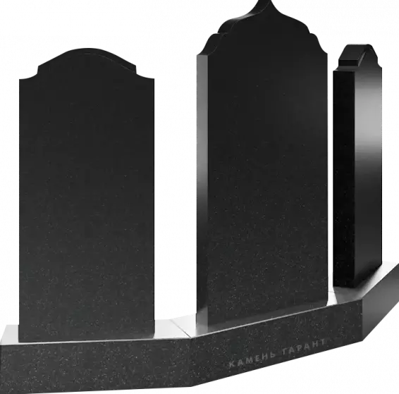 Памятник из чёрного гранита Трио Восток - фото 3