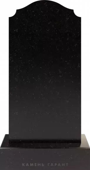 Памятник из чёрного гранита С плечами 2