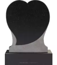 Памятник из гранита в форме элегантного сердца