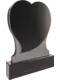 Памятник из чёрного гранита Сердце - миниатюра 2