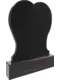 Памятник из чёрного гранита Сердце - миниатюра 3