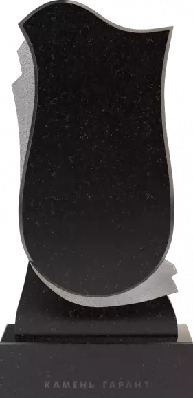 Памятник из чёрного гранита Лира 4