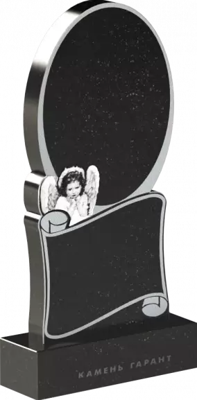 Памятник из чёрного гранита Зеркало 3 - фото 2