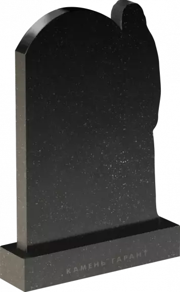 Памятник из чёрного гранита Скорбящая Дева Мария - фото 3