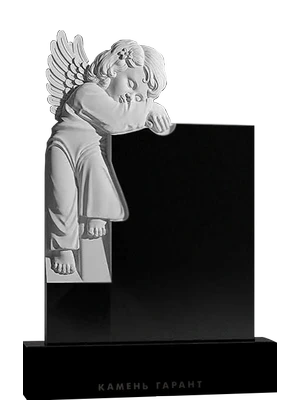 Ангелок сошел с небес и мирно спит у надгробия