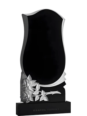 Памятник с резным цветочным орнаментом у основания