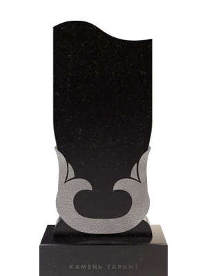 Вертикальный памятник на могилу из черного гранита