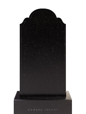 Памятник прямоугольной формы с узорчатой верхней гранью 