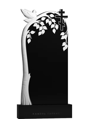 Православный памятник с природным орнаментом