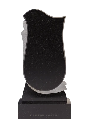 Вертикальный изящный памятник с волнообразными контурами 