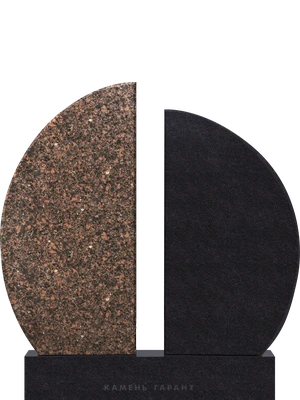Памятник из контрастного сочетания черного и дымовского гранита