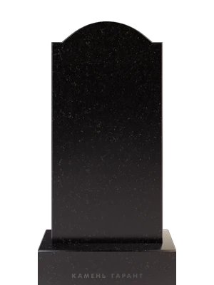 Вертикальный памятник на могилу из чёрного гранита 