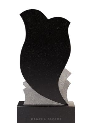 Памятник из гранита в виде изящного цветка 