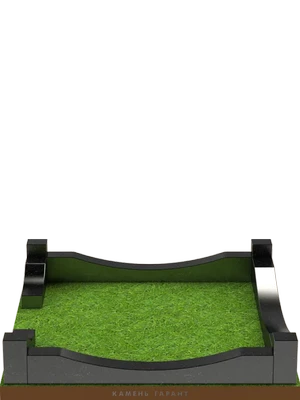 Классическая ограда для захоронения из гранита