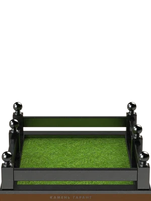 Гранитная подвесная ограда для благоустройства могил 