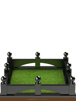 Ограда из цельного гранита для оформления надгробий 