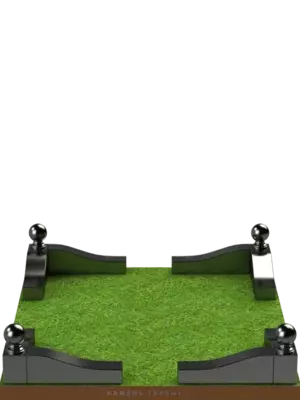  Ограда из натурального гранита для оформления захоронения 